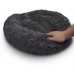 Soft Plush Dog Bed, Dog Cat Luxury Faux Fur Donut Cushion, Warm Cozy Joint Anxiety Relief Sleeper